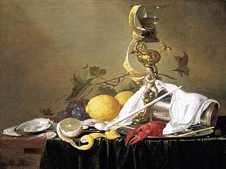 ヤン・ダヴィス・デ・ヘーム（Jan Davidsz. de Heem）による『果物、花、グラス、ロブスターのある静物画』（ Still Life with Fruit, Flowers, Glasses and Lobster）
