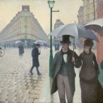 ギュスターヴ・カイユボット（Gustave Caillebotte）の『パリの通り、雨（Paris Street Rainy Day）』。