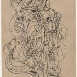 シュルレアリスム（またはシュールレアリスム、超現実主義）の画家アンドレ・マッソンによる『自動描画（オートマティックドローイング／Automatic Drawing）』。
