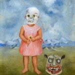 名古屋市美術館に所蔵されているフリーダ・カーロ（ Frida Kahlo ）の『死の仮面を被った少女』。