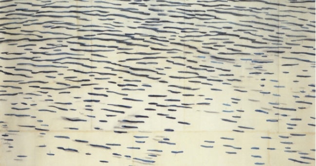 大分県立美術館に所蔵されている日本画家、福田平八郎『漣（さざなみ）』の下絵。