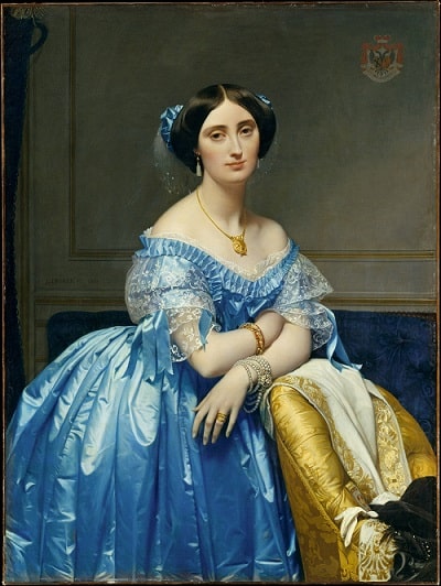 ドミニク・アングルの代表的な作品の一枚の肖像画『ド・ブロイ公爵夫人の肖像』。